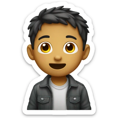 Niño saltando sticker