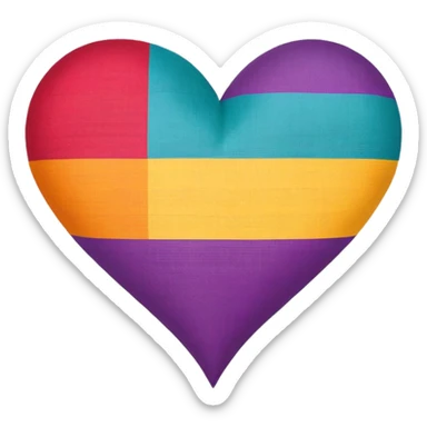 Lesbian pride flag heart sticker