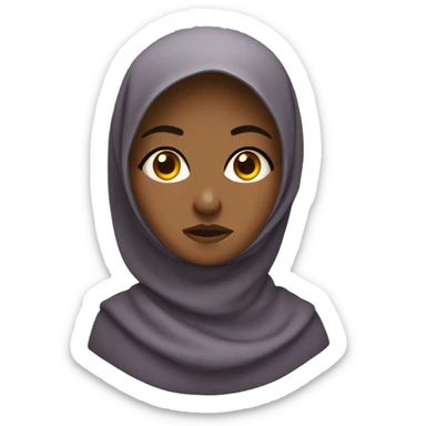 African muslimah annoyed  sticker