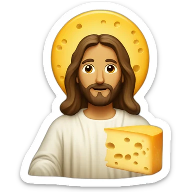 cheese jesus cheesus sticker