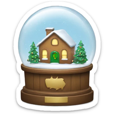 Christmas snow globe sticker