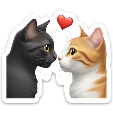 Two cats in love sticker