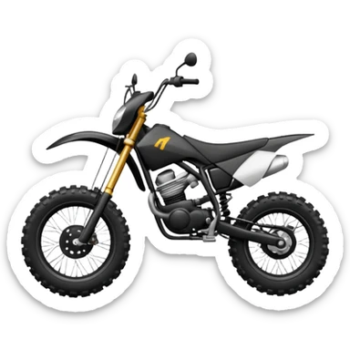 Moto cross noire sticker