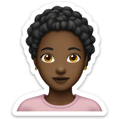 Black girl with edges  sticker