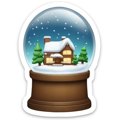 Christmas snowglobe sticker