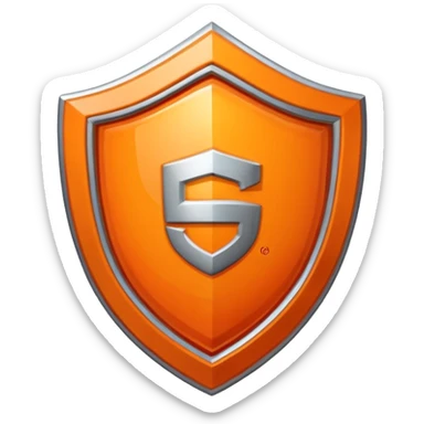 Orange HTML5 shield logo, web icon and labeled as CP sticker