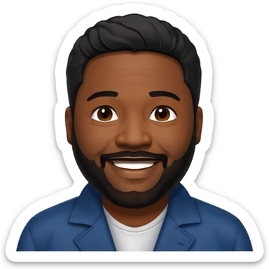 Gerald Levert with black hair sticker