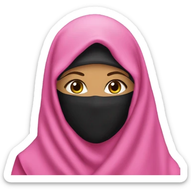 pink niqab dragqueen sticker