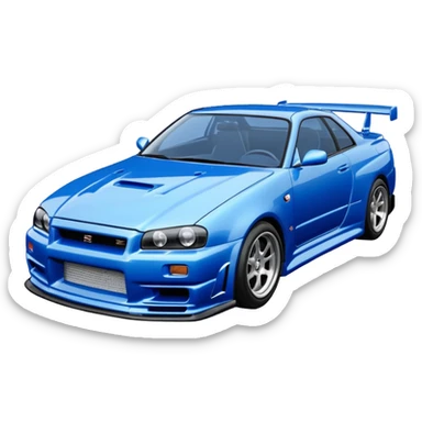 the Nissan Skyline R34 from 2 Fast 2 Furious sticker