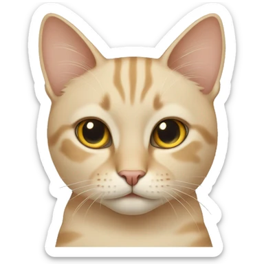 Beige cat  sticker