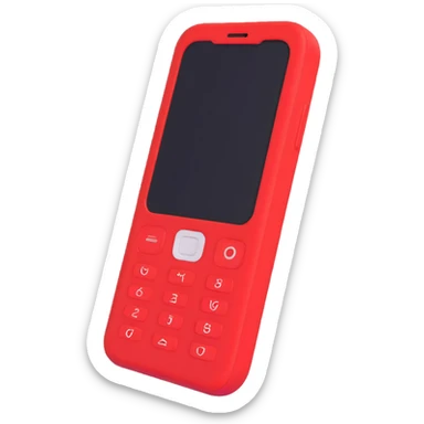 mobile phone, vibrant red color #ff0039 sticker