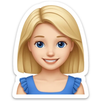 یه دختر با لباس آبی sticker