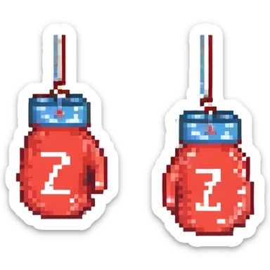 красные боксерские перчатки с надписью "23", no background sticker