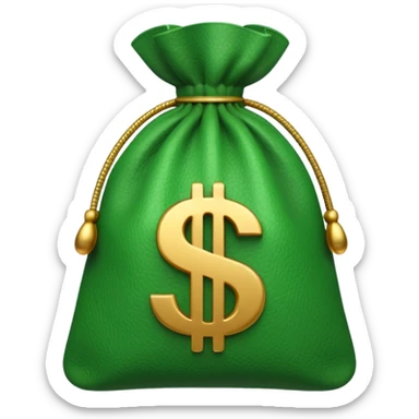 Dollar sign on a money bag sticker