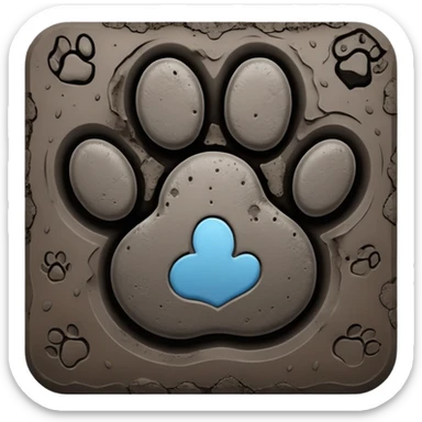 Paw print sticker