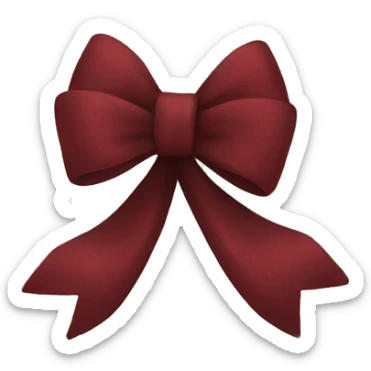 dark red bow sticker
