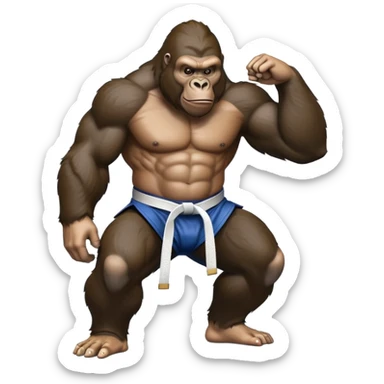Gorilla doing jiu jitsu sticker