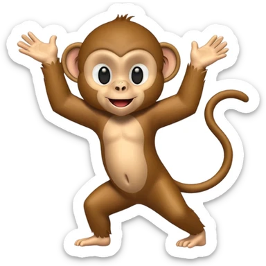 Monkey dancing sticker