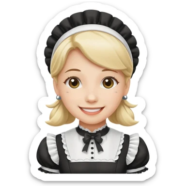 Mango dressed as a maid sticker