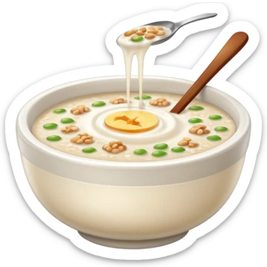 A bowl of porridge congee  sticker