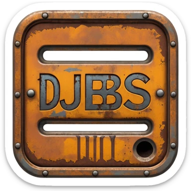 Create a Discord server icon showing the name DUBS based on the popular video game RUST. sticker