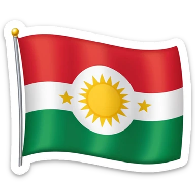 Kurdistan Flagge sticker