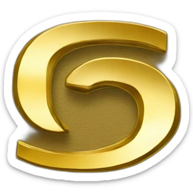 Logo with letter "GT" in gold  sticker