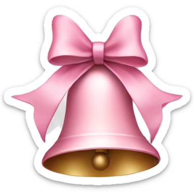 Light pink Christmas bells sticker
