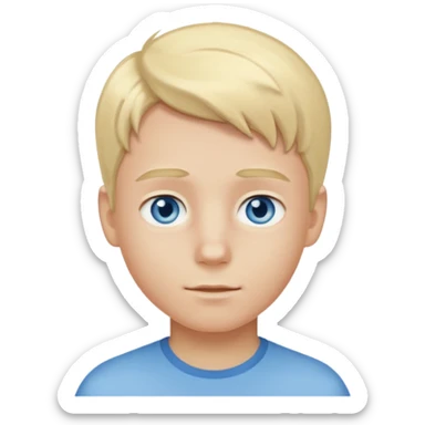 Menino zombe do olho azul claro e cabelo loiro claro  sticker