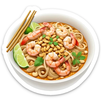 Bowl of pad Thai sticker