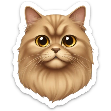 brown persian cat sticker