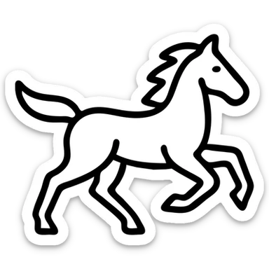 
Running red fire horse symbol of new year 2026 according to Asian Chinese calendar. greeting card or banner. vector illustration sticker