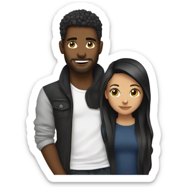 sou  moreno   e    tenho  cabelo  preto sticker