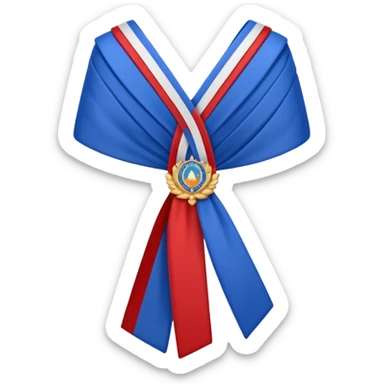 the mayor’s sash (with the color of french flag) sticker