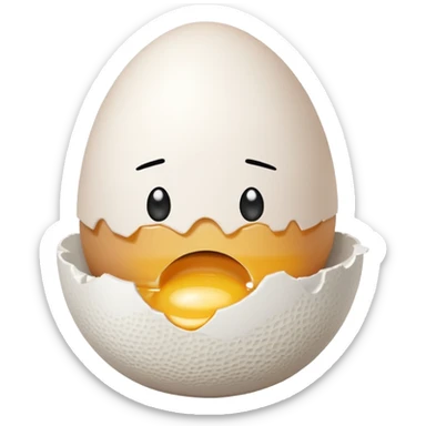 make a singular egg in a egg carton with empty spots around to represent isolation. make the egg have a sad expression like a sad face with tears. sticker