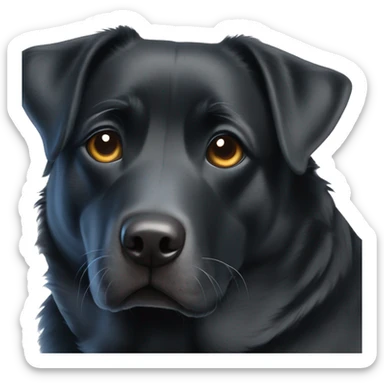 Black English lab mixed with blue heeler sticker