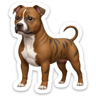 brindle staffordshire bull terrier sticker