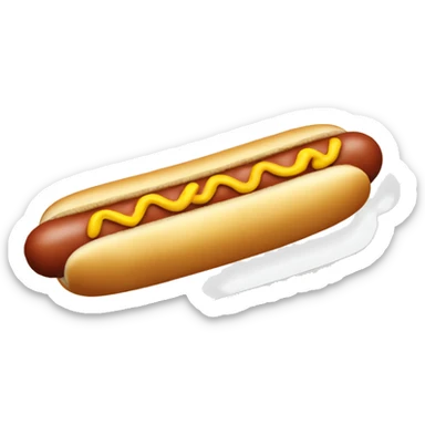 A hotdog emoji with “hicks” spelled in the mustard sticker