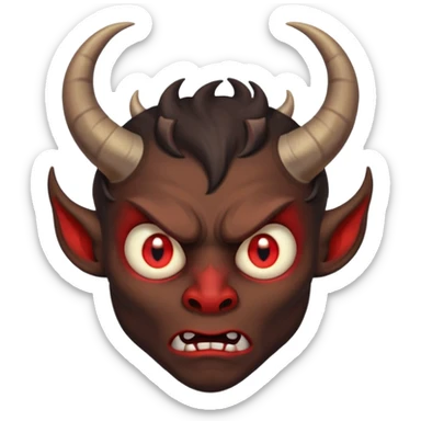 very sad and scared demon memoji sticker