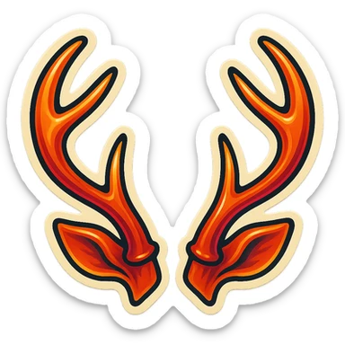 Pair of antlers sticker