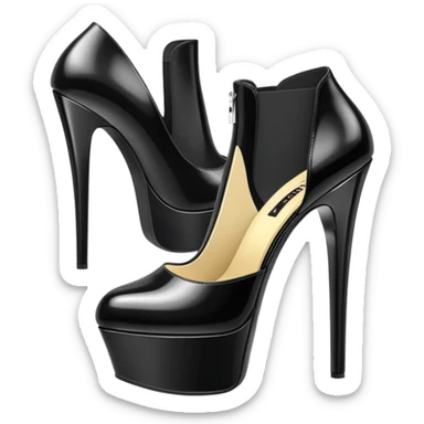 platform boot, pole dancing heel, pleaser, bootie sticker