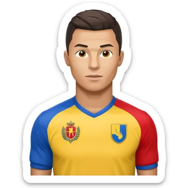 Cristiano ronaldo in Romanian jersey sticker