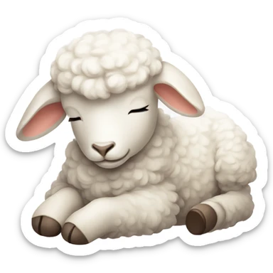 Sleepy lamb sticker