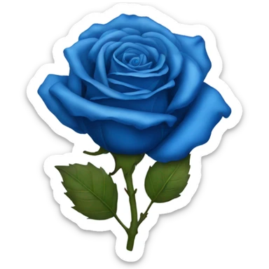 Burning blue rose sticker