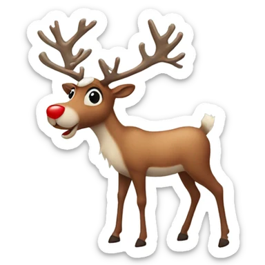 Reindeer Christmas  sticker