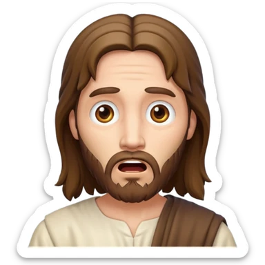 Jesus acting shocked sticker