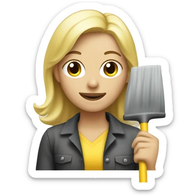 Creator a blond cleaning women sticker