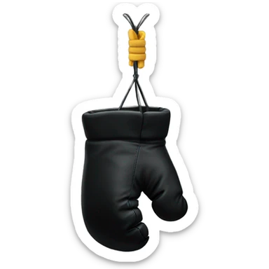 Black box gloves hanging down sticker