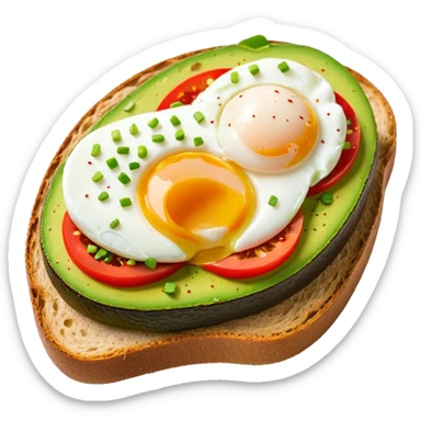 beautiful avocado toast awesome meal sticker