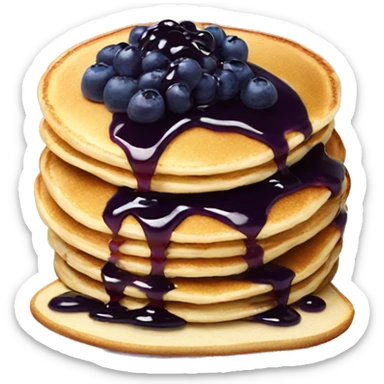 Pancakes with blueberry jam  sticker